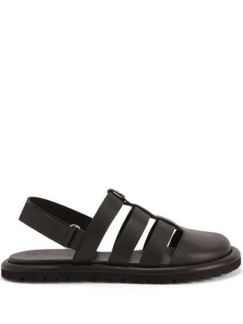 Rusery leather cage sandals by GIUSEPPE ZANOTTI