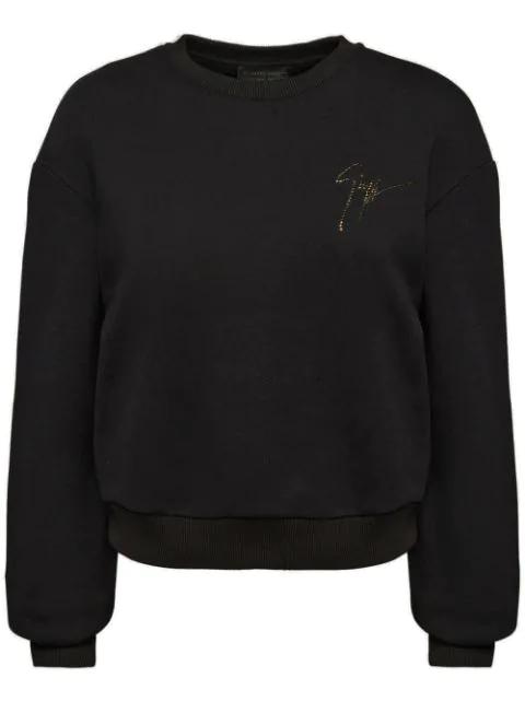 Sauvanne crystal-logo sweatshirt by GIUSEPPE ZANOTTI