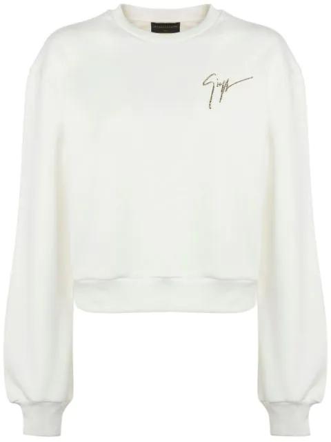 Sauvanne crystal-logo sweatshirt by GIUSEPPE ZANOTTI