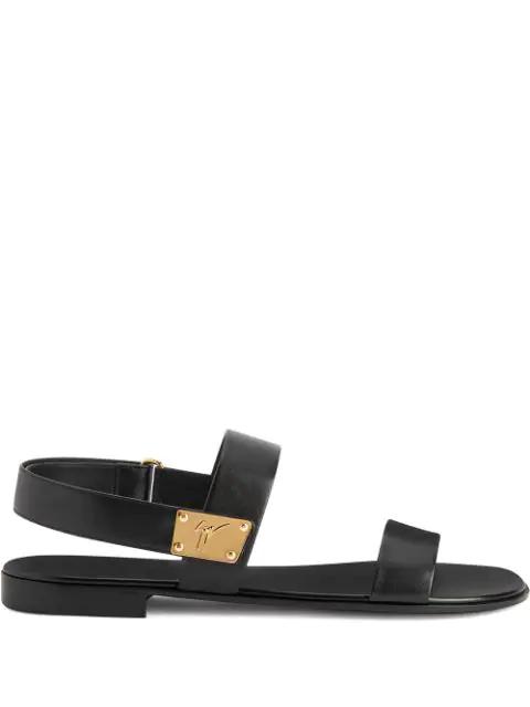 Shaun logo-plaque sandals by GIUSEPPE ZANOTTI
