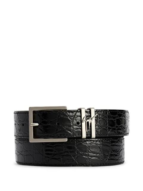 Teodore crocodile-embossed belt by GIUSEPPE ZANOTTI