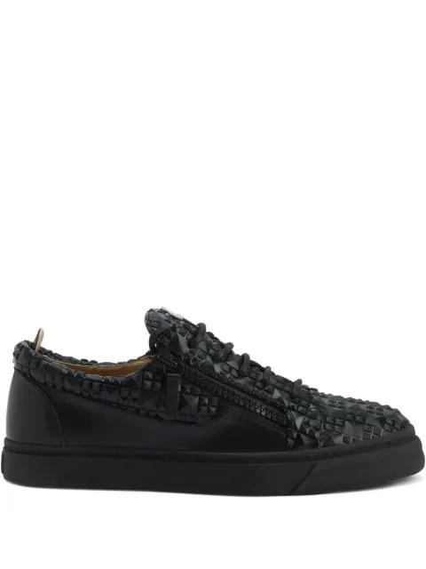 The Manhattan zip-detail woven sneakers by GIUSEPPE ZANOTTI