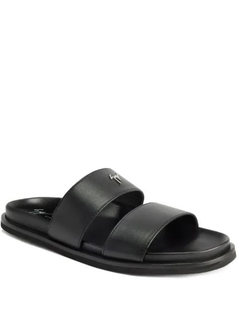 Urbaner double-strap leather sandals by GIUSEPPE ZANOTTI