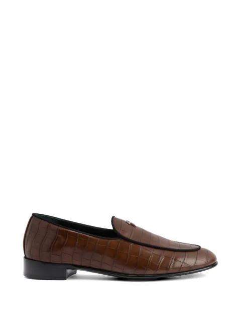 crocodile-effect logo loafers by GIUSEPPE ZANOTTI
