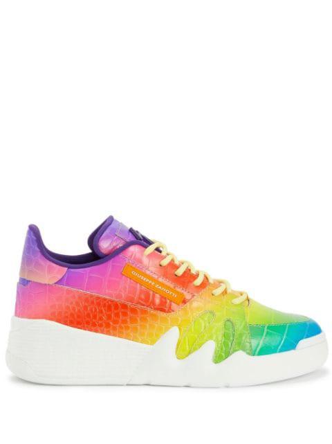 rainbow crocodile-effect sneakers by GIUSEPPE ZANOTTI
