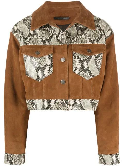 snakes-panelled jacket by GIUSEPPE ZANOTTI