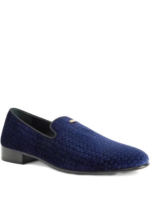 woven-pattern velvet loafers by GIUSEPPE ZANOTTI