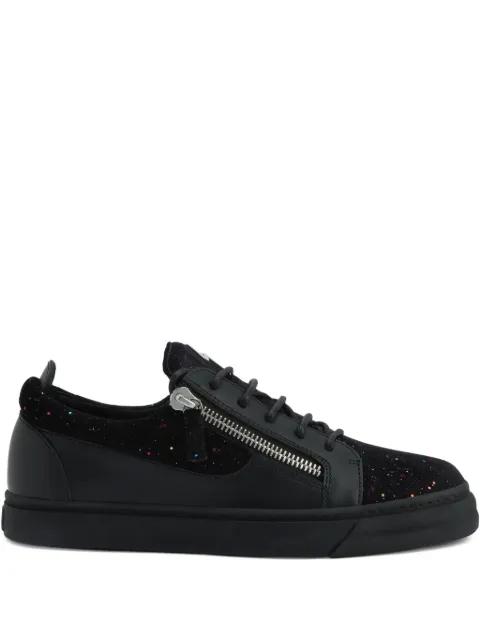 zip-detail glitter low-top sneakers by GIUSEPPE ZANOTTI