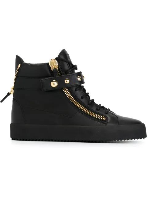 zip detail hi-top sneakers by GIUSEPPE ZANOTTI