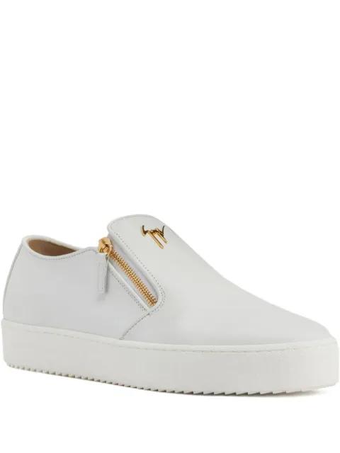 zip-detail leather slip-ons by GIUSEPPE ZANOTTI