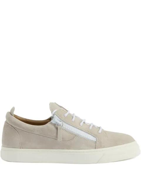 zip-detail suede low-top sneakers by GIUSEPPE ZANOTTI