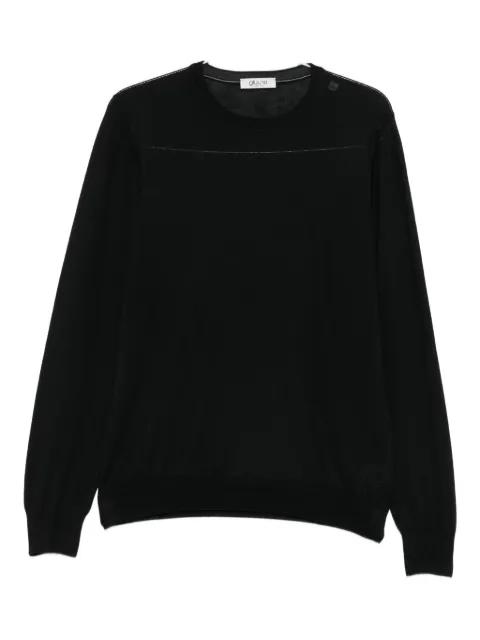 crew-neck panelled sweater by GIUUNO
