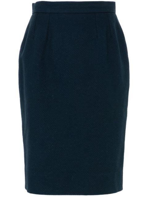1990s textured-finish midi skirt by GIVENCHY