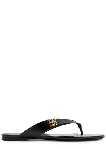 4G Liquid leather flip flops by GIVENCHY