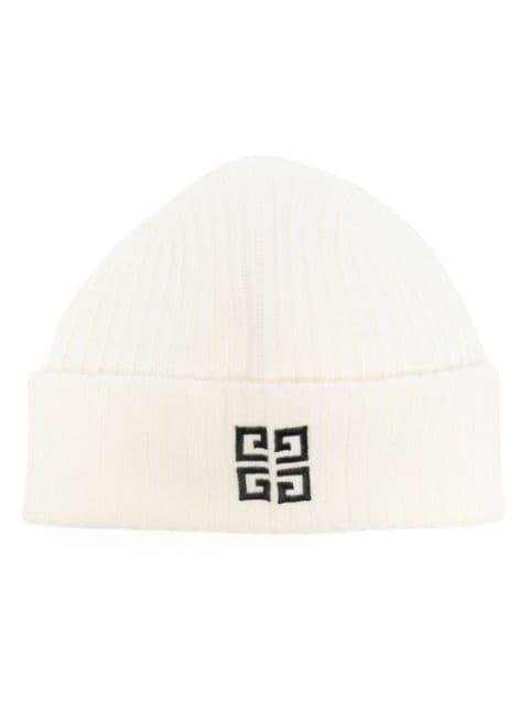 4G-embroidered ribbed beanie by GIVENCHY