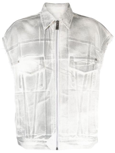 4G graffiti-print denim vest by GIVENCHY