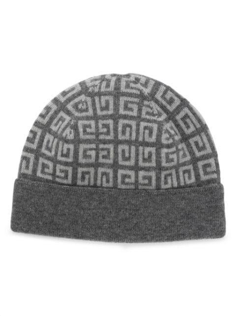 4G-intarsia wool-blend beanie by GIVENCHY