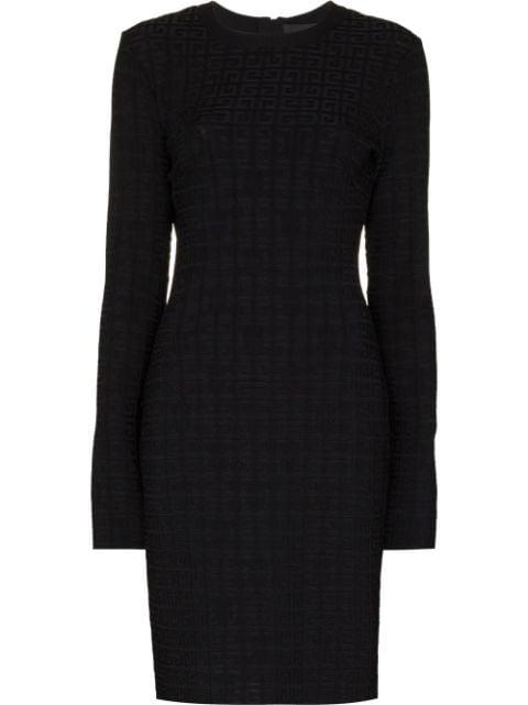4G jacquard long-sleeved dress by GIVENCHY
