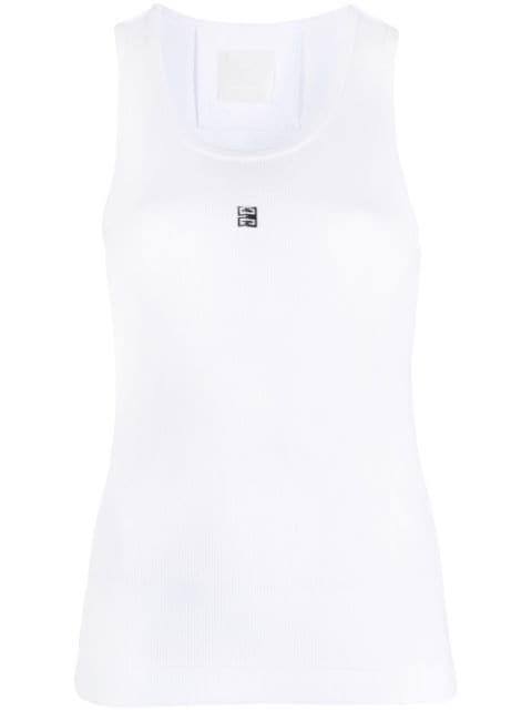 4G-logo plaque sleeveless top by GIVENCHY