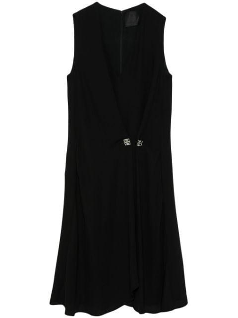 4G-motif crepe midi dress by GIVENCHY