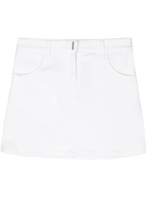 4G-motif denim mini skirt by GIVENCHY