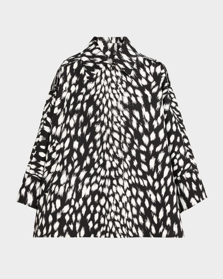 Animal Print Cocoon Trench Coat by GIVENCHY