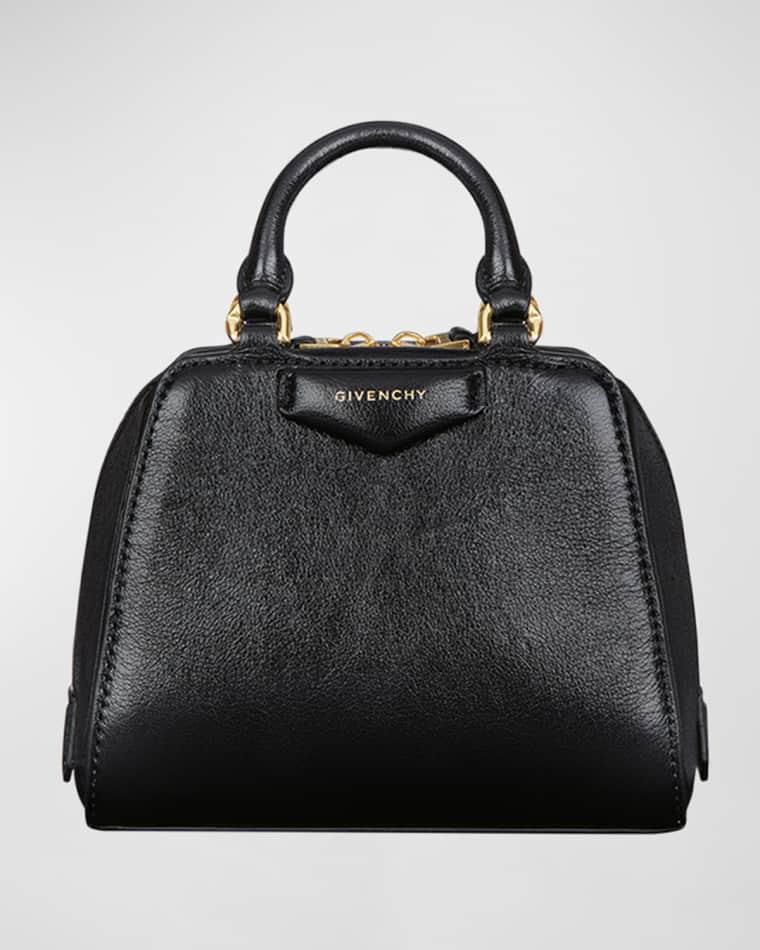Antigona Cube Nano Top-Handle Bag in Shiny Tumbled Leather by GIVENCHY