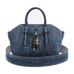 Antigona Toy Lock bag in washed denim by GIVENCHY