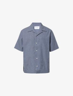 Appliqué-Logo Gingham Cotton Bowling Shirt by GIVENCHY