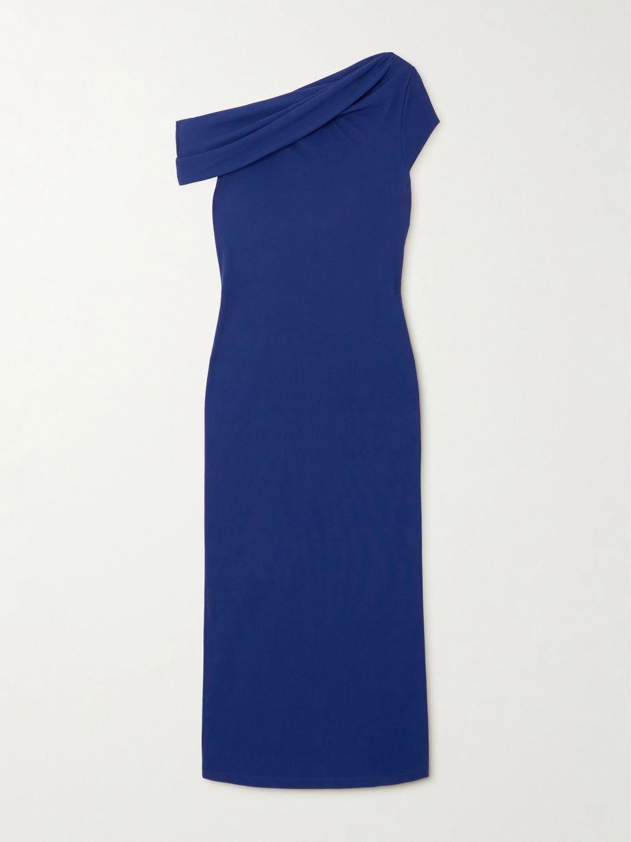 Asymmetric draped crepe midi dress by GIVENCHY