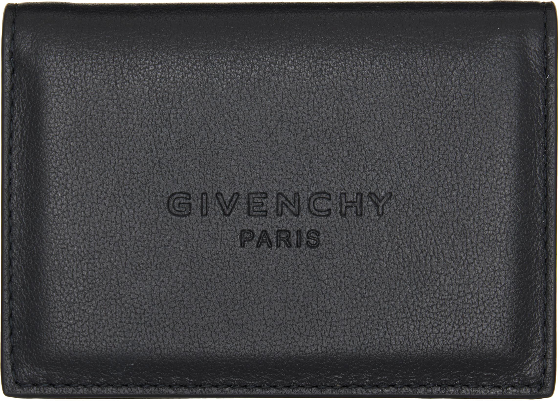 Black Antigona Stamped Flap Card Holder by GIVENCHY