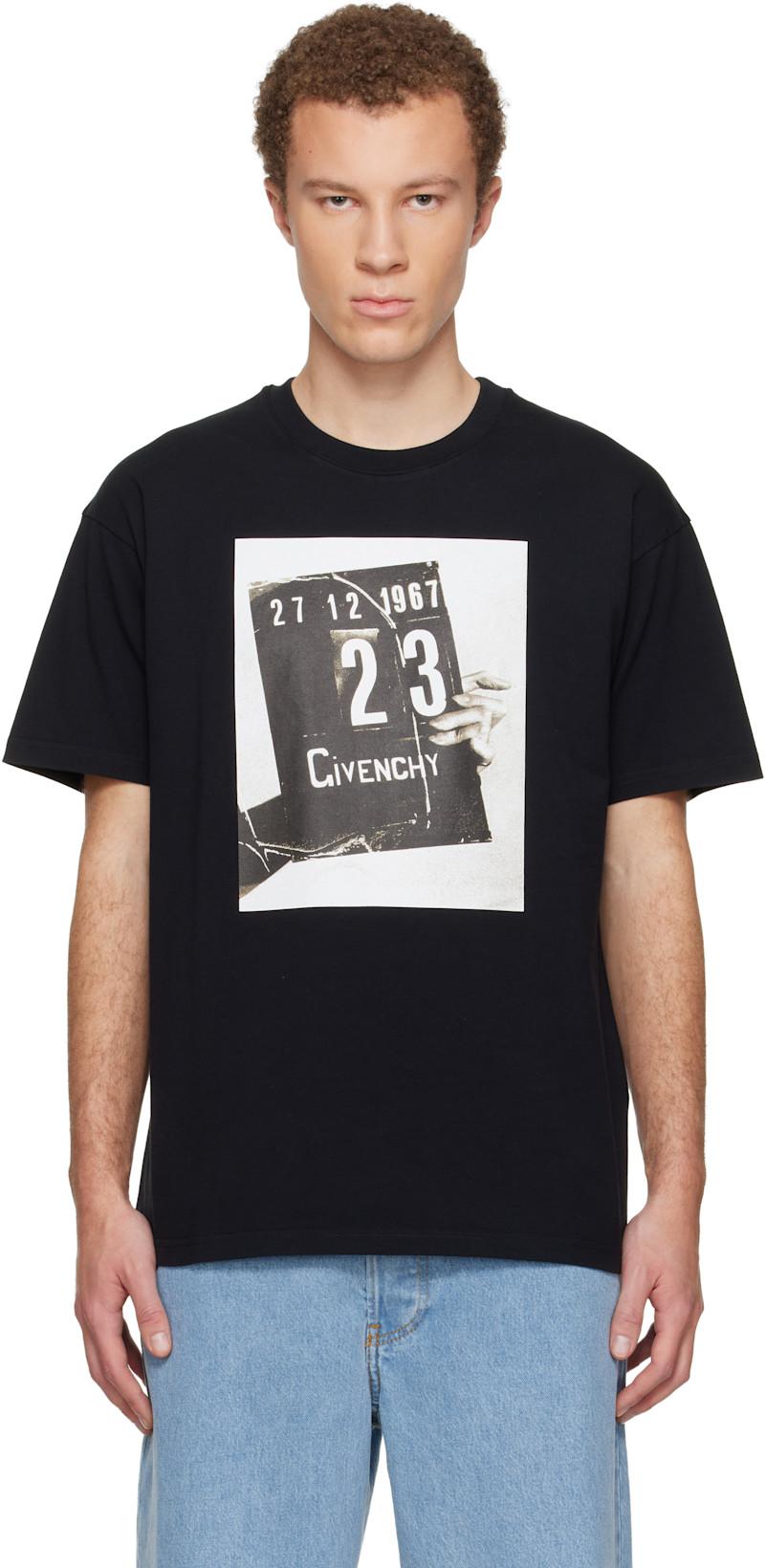 Black Clapperboard Print T-shirt by GIVENCHY