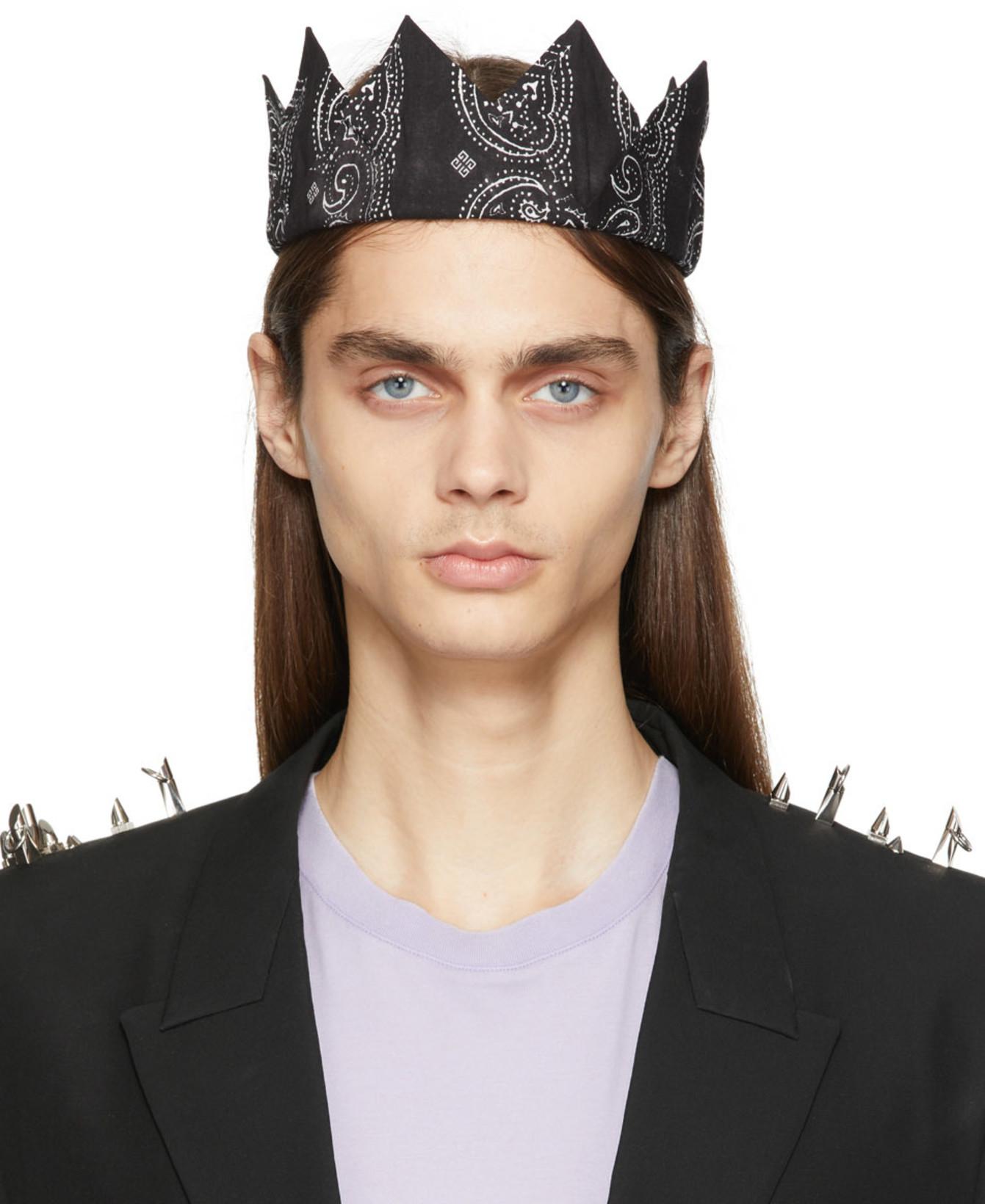 Black Crown Bandana Headband by GIVENCHY