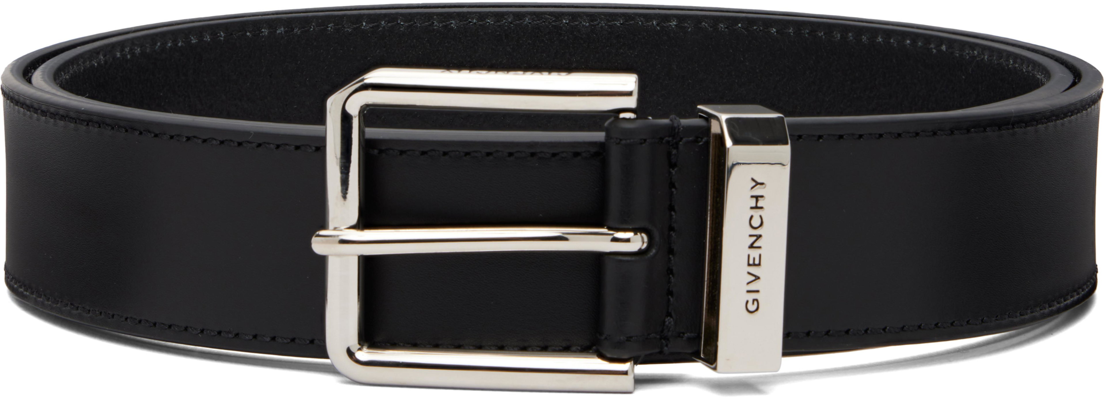 Black 'Gentlemen' Belt by GIVENCHY