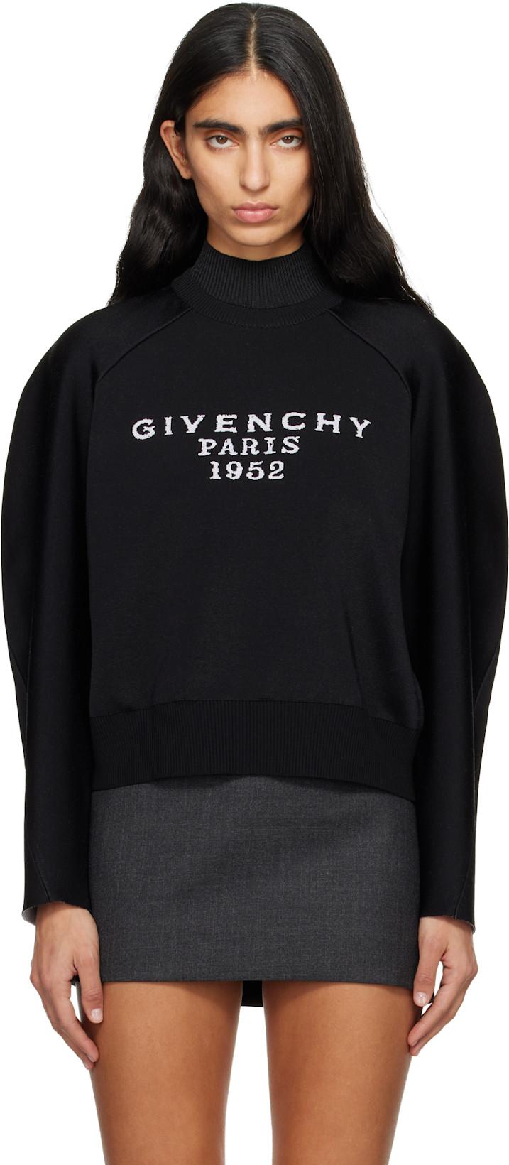 Black 'Givenchy' Signature Sweater by GIVENCHY