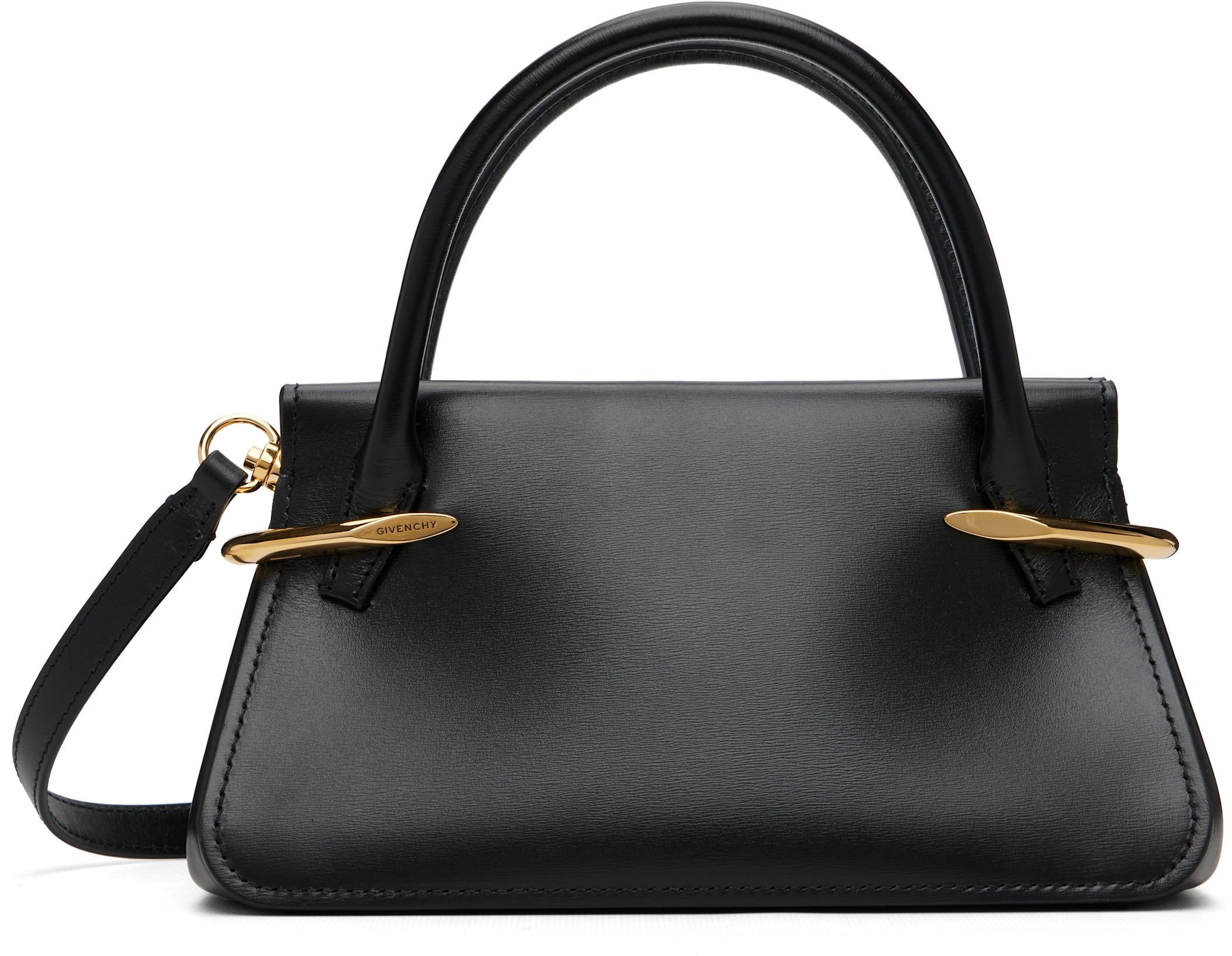 Black Leather Mini Pinch Bag by GIVENCHY