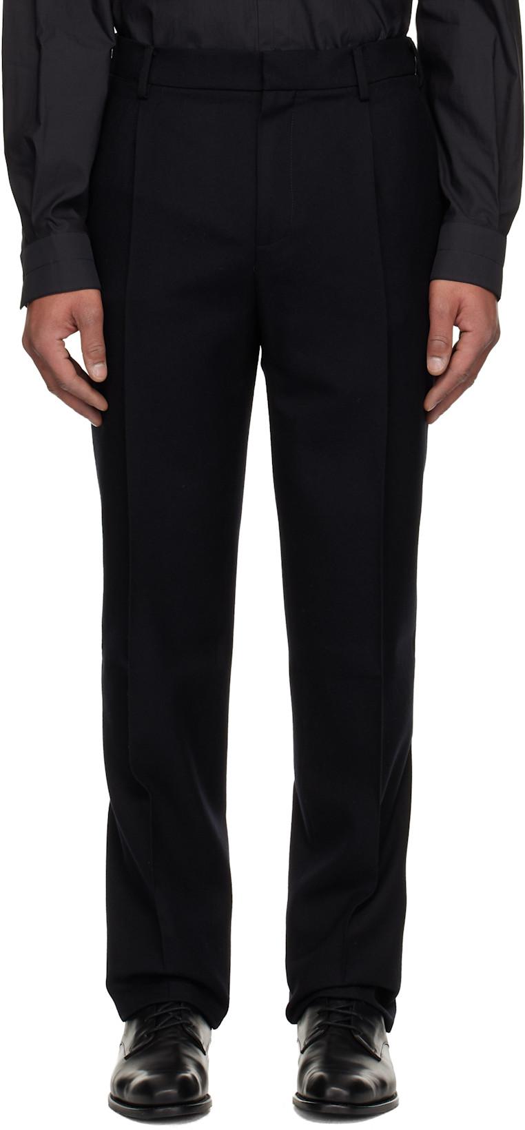 Black Relaxed Fit Trousers by GIVENCHY