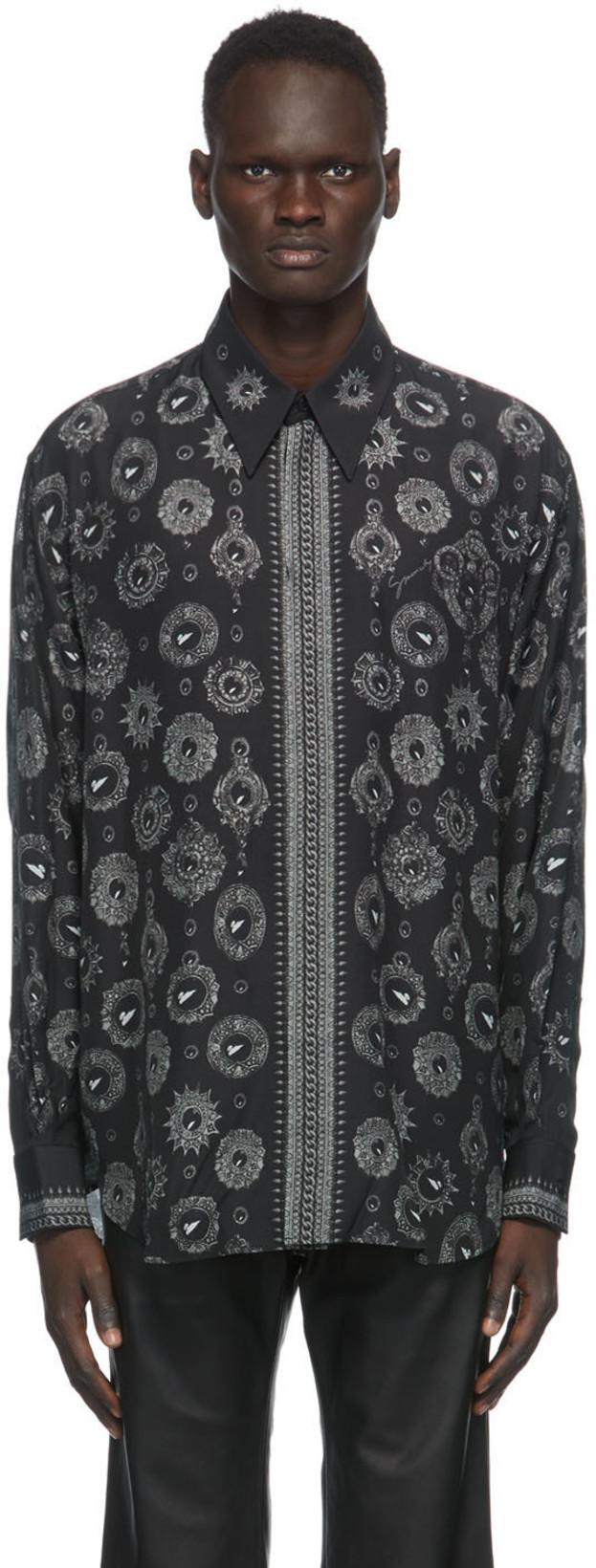 Black & Grey Jewelry Printed Shirt by GIVENCHY