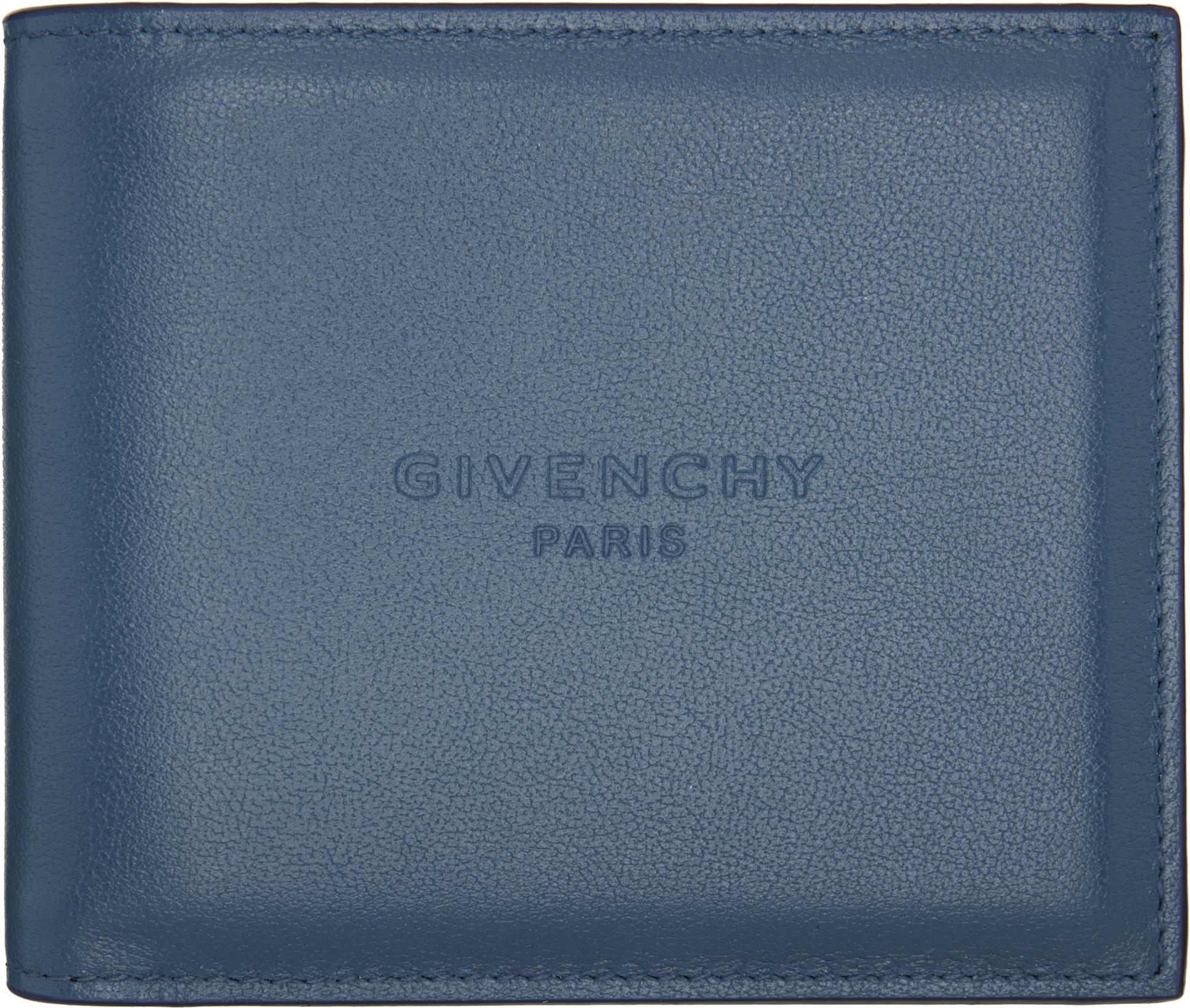 Blue Antigona Stamped Wallet by GIVENCHY