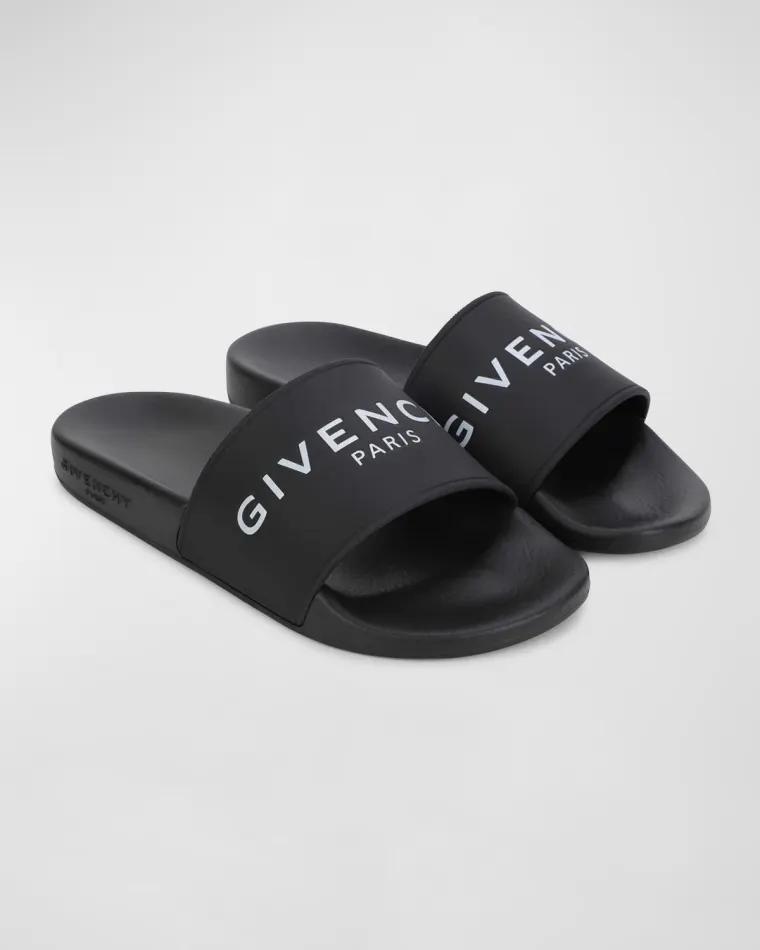 Boy's Aqua Logo Slides by GIVENCHY