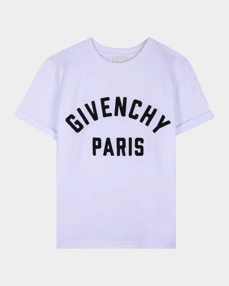 Boy's Logo-Embroidered Cotton Tee, Size 4-6 by GIVENCHY