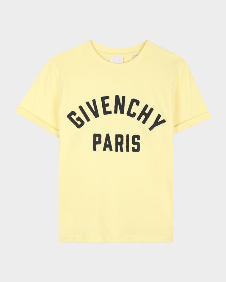 Boy's Logo-Embroidered Cotton Tee, Size 4-6 by GIVENCHY