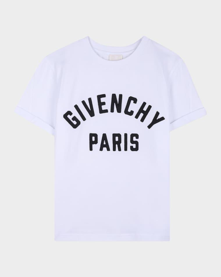 Boy's Logo-Embroidered Cotton Tee, Size 8-14 by GIVENCHY
