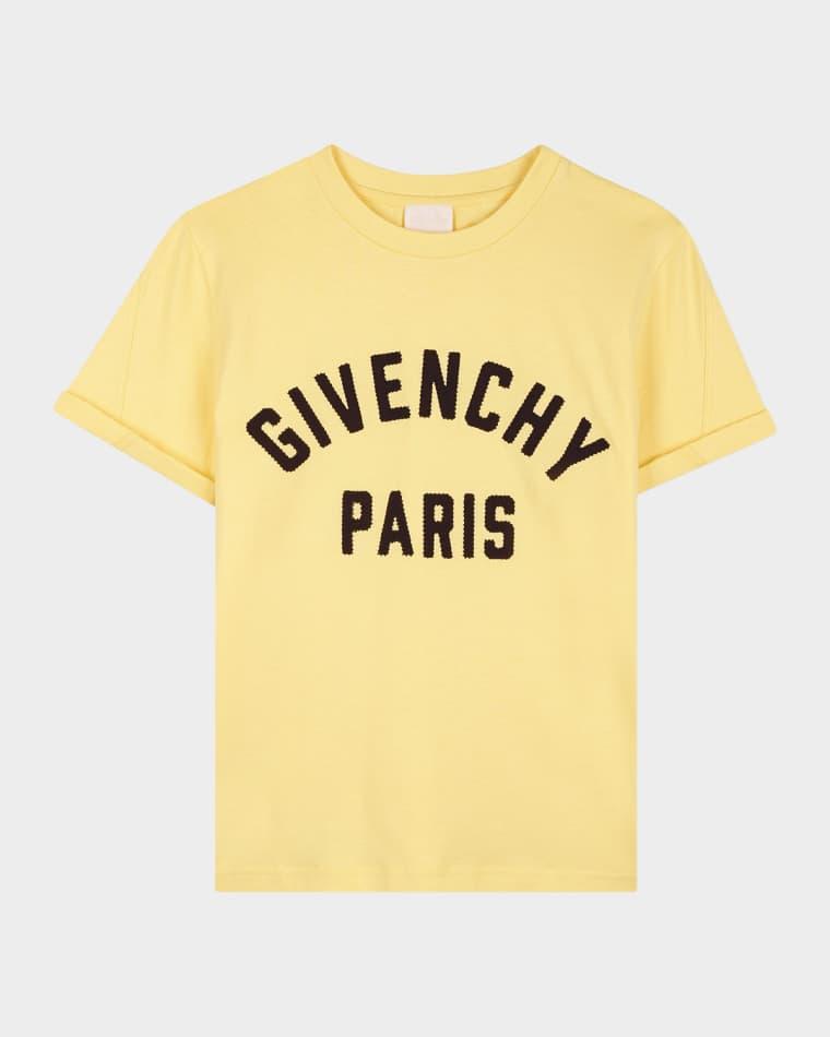 Boy's Logo-Embroidered Cotton Tee, Size 8-14 by GIVENCHY