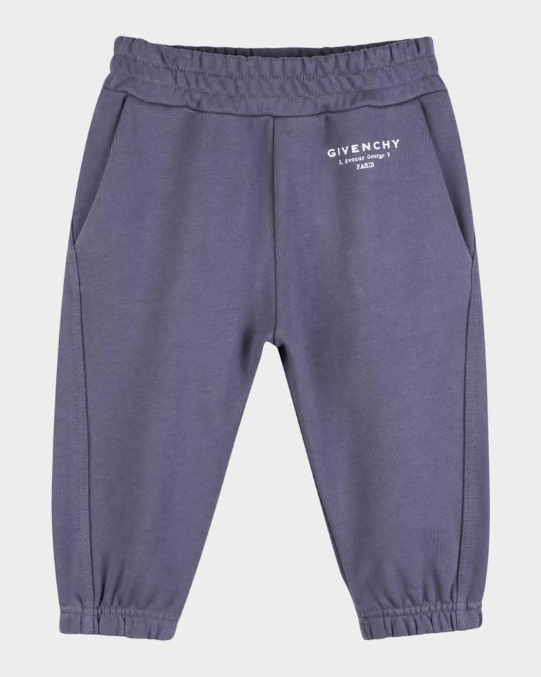 Boy's Logo-Print Cotton Trousers, Size 12M-18M by GIVENCHY