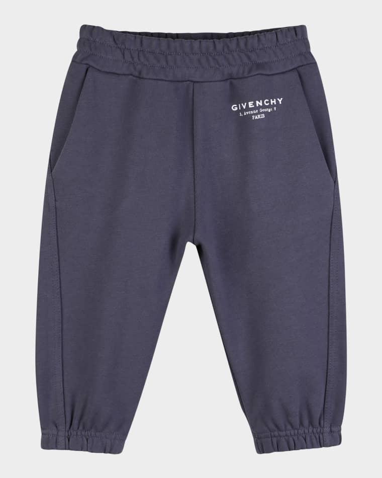 Boy's Logo-Print Cotton Trousers, Size 2-3 by GIVENCHY