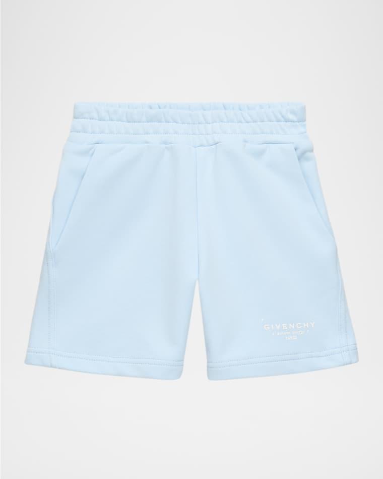Boy's Logo Stamp-Print Cotton Shorts, Size 12M-18M by GIVENCHY