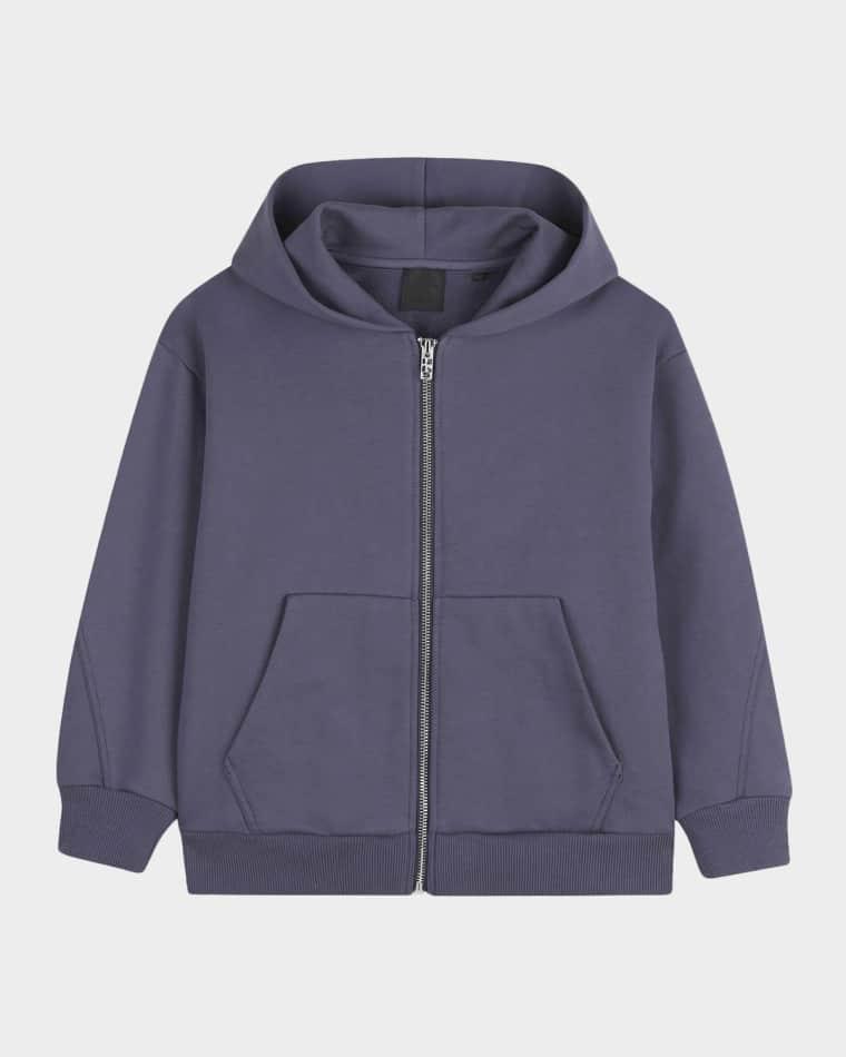 Boy's Stretch Cotton Logo Hoodie, Size 4-6 by GIVENCHY