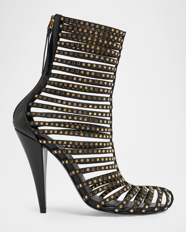 Cage 94mm Studded Leather Ankle Boots by GIVENCHY