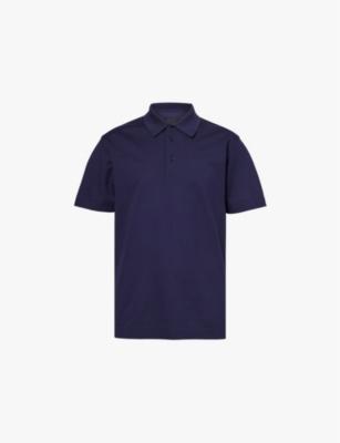 Classic-fit text-embroidery cotton-jersey polo shirt by GIVENCHY